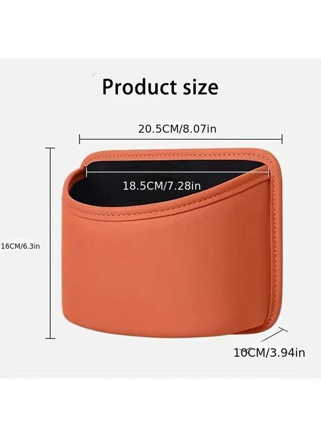 Crimson Car Trash Can Door Storage Box Cup Holder Back Hanging Organizer Bag - Image 2